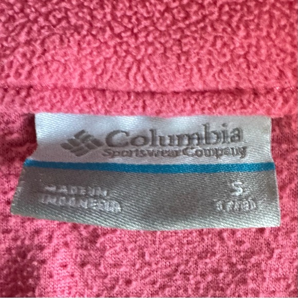 Columbia Pink Fleece Quarter Zip Lightweight Pullover Jacket Girls Youth S (7/8) - Picture 5 of 10